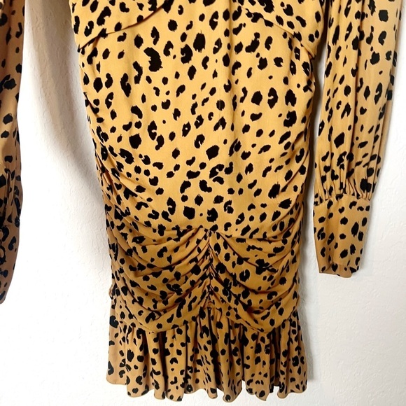 Nicholas Gathered Frill Dress In Amber Multi - Picture 4 of 11